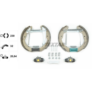TEXTAR 84052401 Brake Shoe Set Rear for