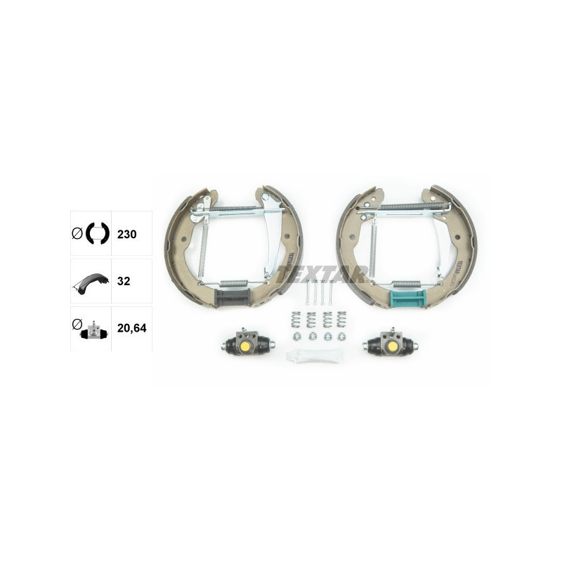 TEXTAR 84052401 Kit ganasce freno posteriore per Caddy Inca