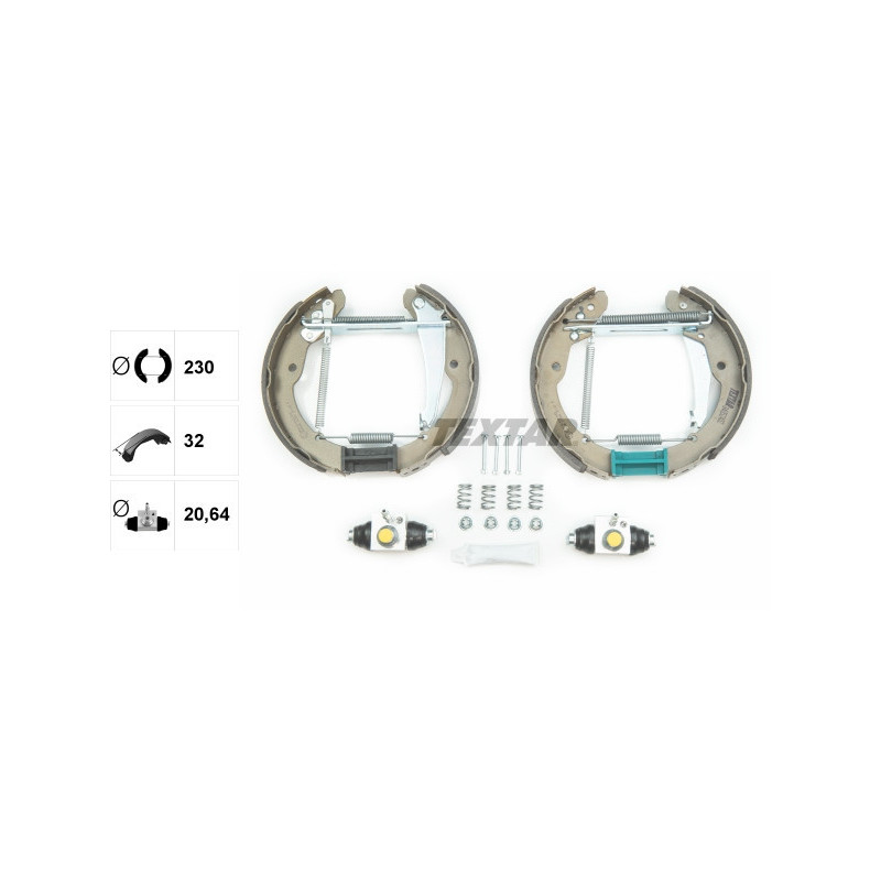 TEXTAR 84052402 Sada brzdových čeľustí zadný pre Octavia Caddy