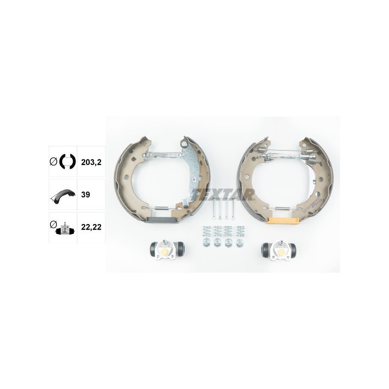 TEXTAR 84052800 Sada brzdových čeľustí pre