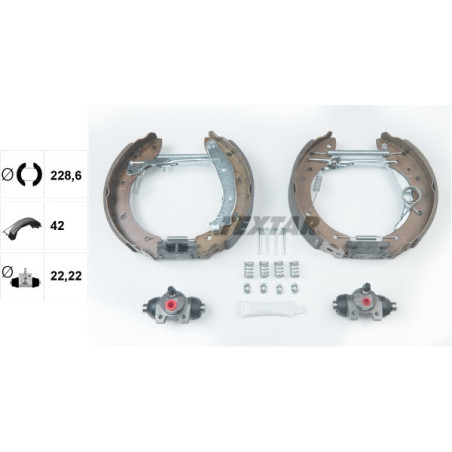 TEXTAR 84052900 Kit ganasce freno posteriore per Partner Berlingo Xsara Picasso