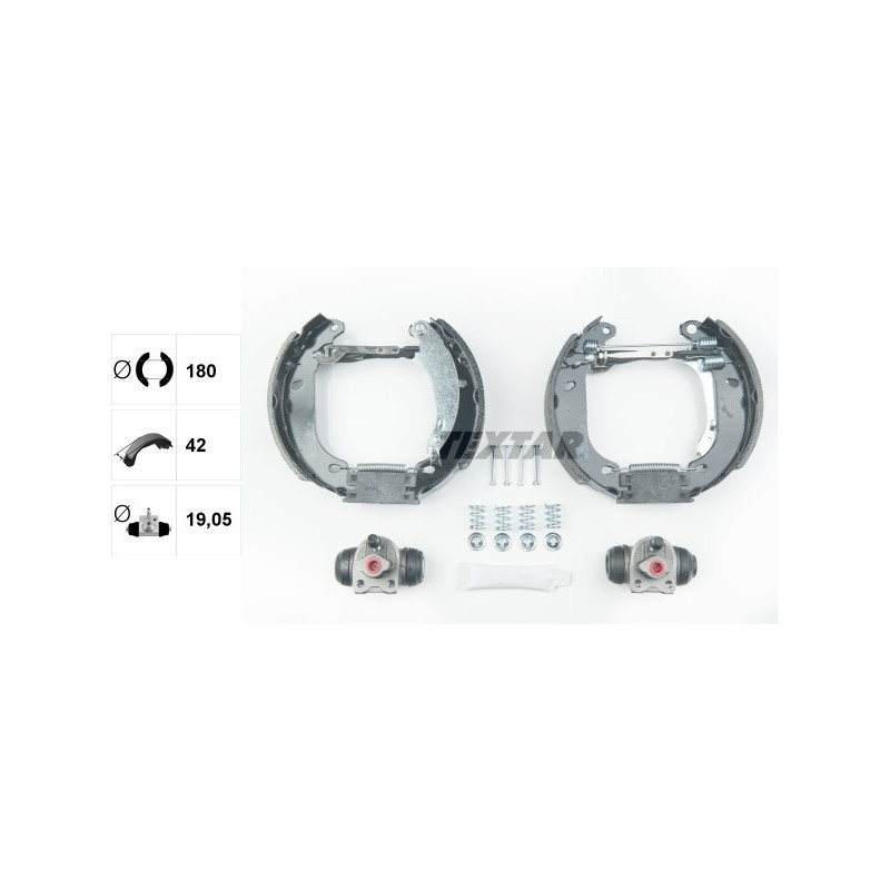 TEXTAR 84053700 Bremsbackensatz Hinten für Clio Fiesta Thalia Logan Sandero