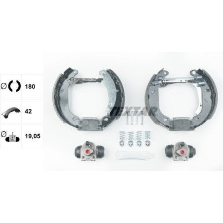 TEXTAR 84053700 Brake Shoe Set Rear for Clio Fiesta Thalia Logan Sandero