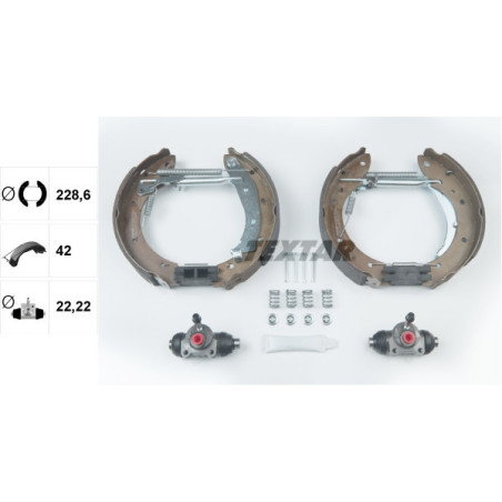 TEXTAR 84053901 Bremsbackensatz Hinten für Renault Espace