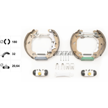 TEXTAR 84054400 Brake Shoe Set Rear for Fiat Punto