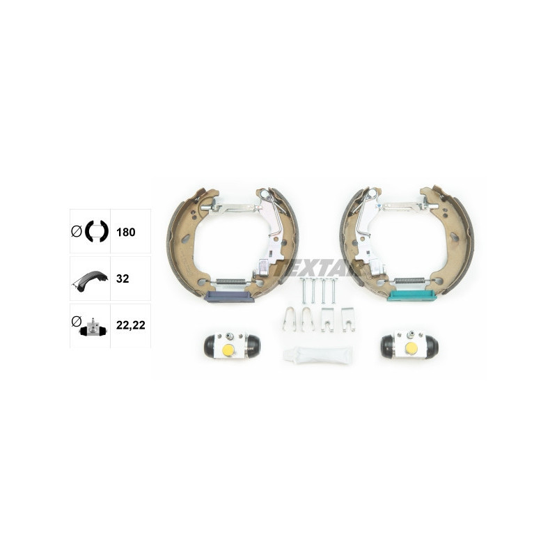 TEXTAR 84054401 Juego de zapatas de frenos trasero para Fiat Punto