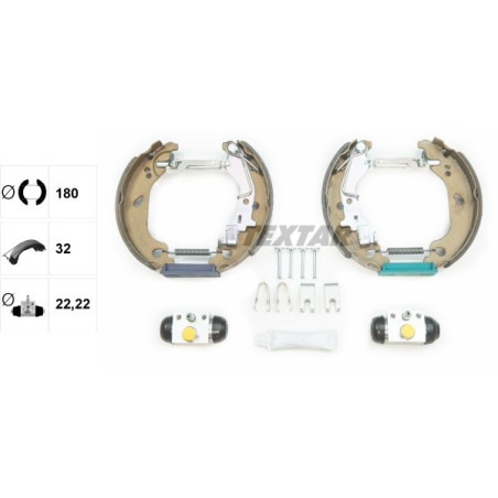 TEXTAR 84054401 Kit ganasce freno posteriore per Fiat Punto