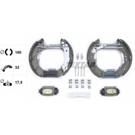 TEXTAR 84056800 Jeu de mâchoires de frein arrière pour Hyundai Atos