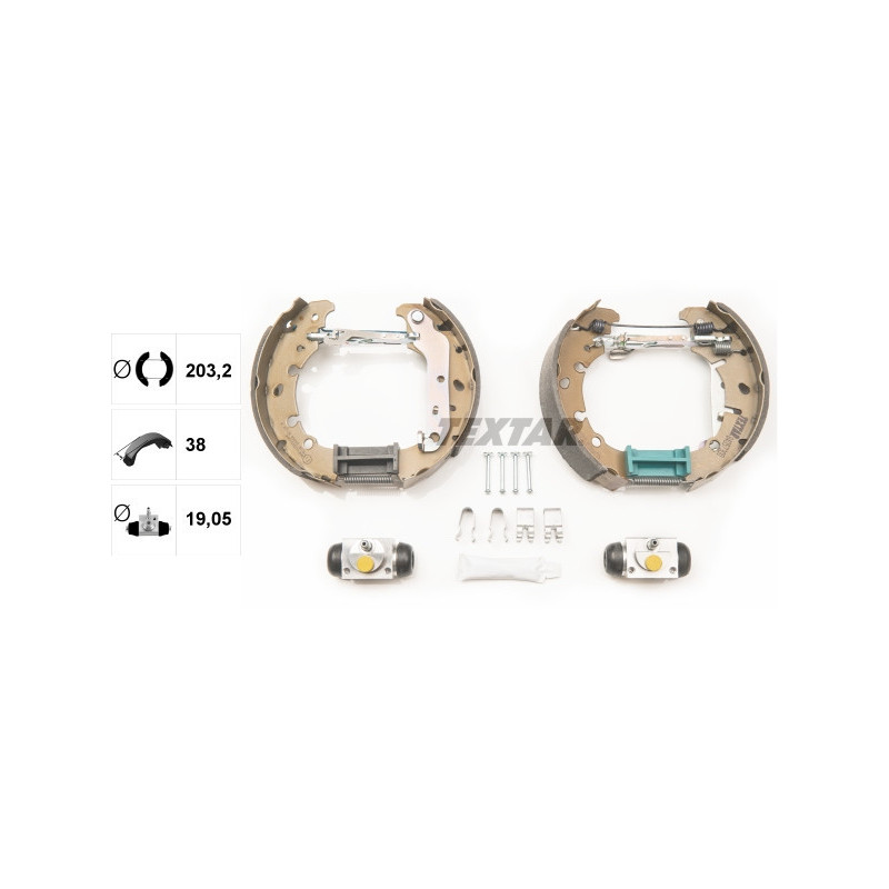 TEXTAR 84057300 Brake Shoe Set Rear for Ford Fiesta Puma