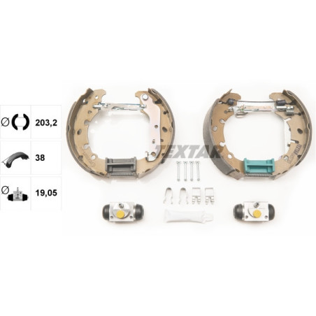 TEXTAR 84057300 Jeu de mâchoires de frein arrière pour Ford Fiesta Puma