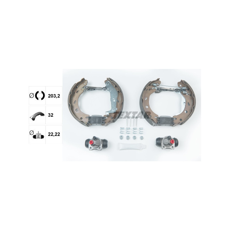 TEXTAR 84057401 Juego de zapatas de frenos trasero para Roadster Cabrio City-Coupe Fortwo