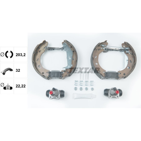 TEXTAR 84057401 Brake Shoe Set for