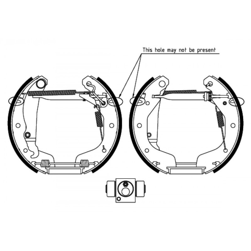 TEXTAR 84058100 Brake Shoe Set Rear for Corsa Corsavan