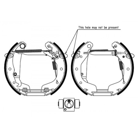 TEXTAR 84058100 Brake Shoe Set Rear for Corsa Corsavan