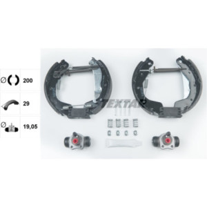 TEXTAR 84058100 Jeu de mâchoires de frein arrière pour Corsa Corsavan