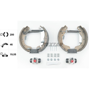 TEXTAR 84058200 Jeu de mâchoires de frein arrière pour Corsa Corsavan Tigra