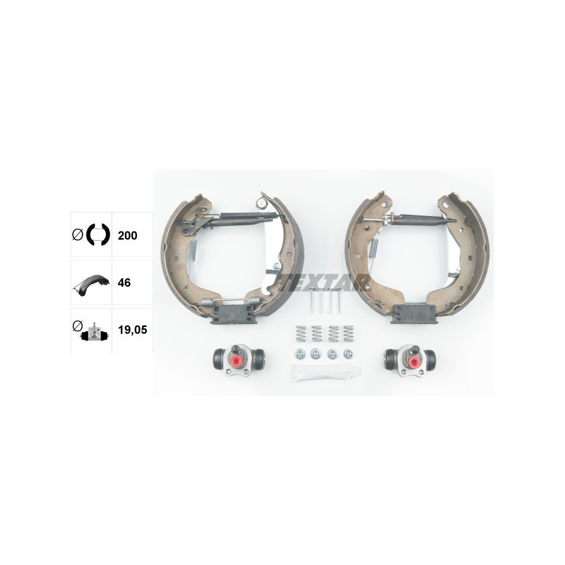 TEXTAR 84058200 Jeu de mâchoires de frein arrière pour Corsa Corsavan Tigra