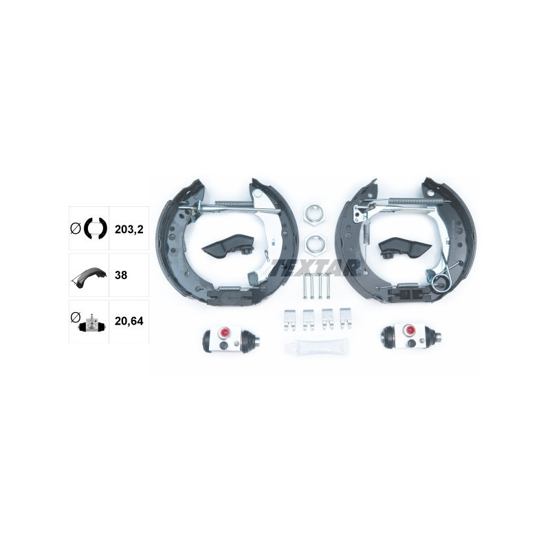 TEXTAR 84059801 Sada brzdových čeľustí zadný pre Citroen C3