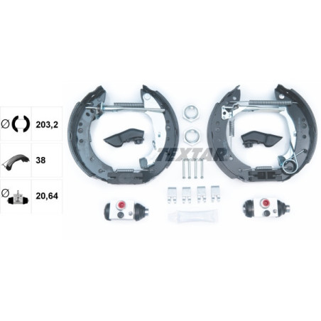 TEXTAR 84059801 Jeu de mâchoires de frein arrière pour Citroen C3