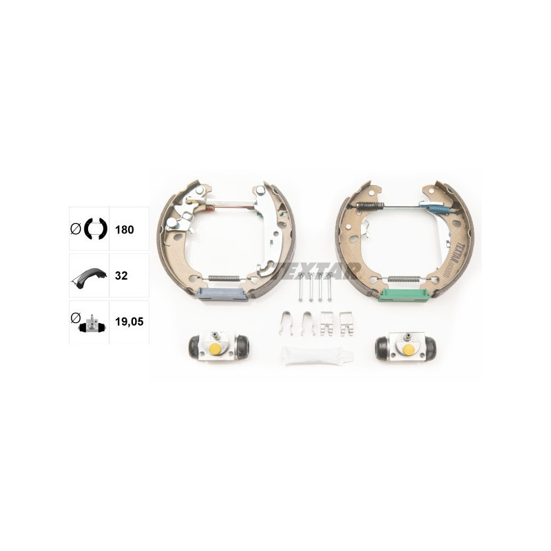 TEXTAR 84060000 Brake Shoe Set Rear for Ford Ka Fiesta