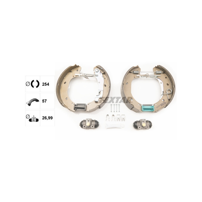 TEXTAR 84060900 Sada brzdových čelistí zadní pro Fiat Ducato