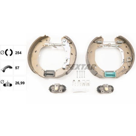 TEXTAR 84060900 Sada brzdových čelistí zadní pro Fiat Ducato
