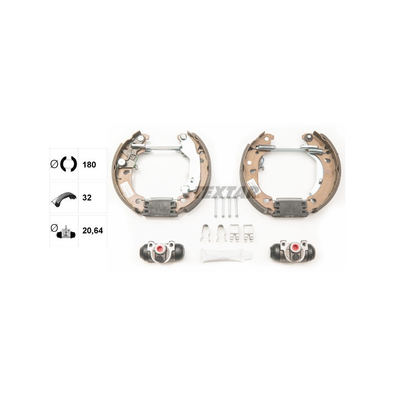 TEXTAR 84061000 Brake Shoe Set Rear for Fiat Panda