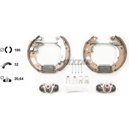 TEXTAR 84061000 Bremsbackensatz Hinten für Fiat Panda