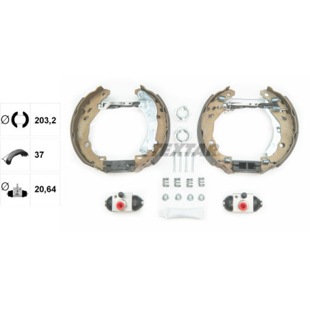 TEXTAR 84061602 Brake Shoe Set Rear for C3 C2 1007