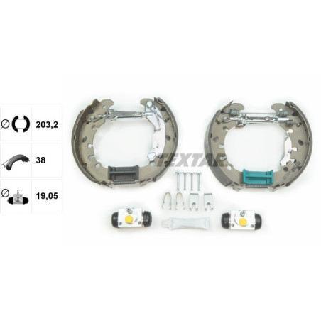 TEXTAR 84065300 Brake Shoe Set Rear for Corsa Adam Corsavan