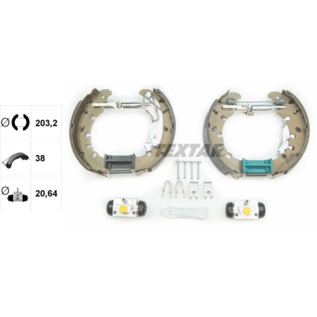 TEXTAR 84065301 Bremsbackensatz Hinten für Fiorino Bipper Nemo Qubo