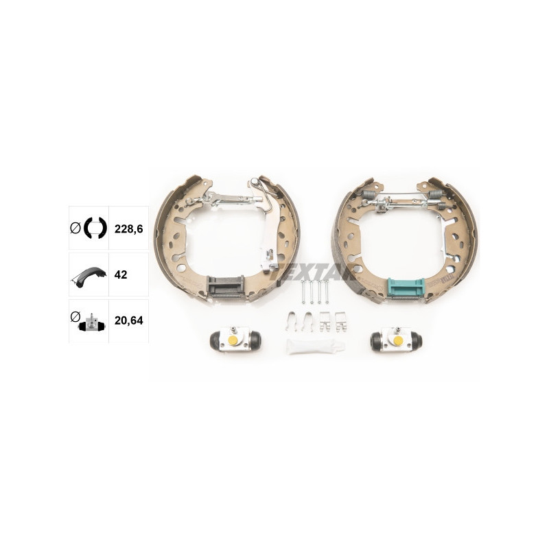 TEXTAR 84065400 Brake Shoe Set Rear for Linea Adam