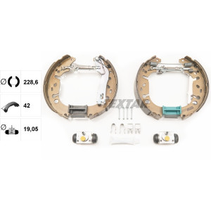 TEXTAR 84065402 Kit ganasce freno per