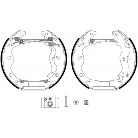 TEXTAR 84067500 Jeu de mâchoires de frein arrière pour SX4 Sedici