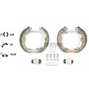 TEXTAR 84067500 Zestaw szczęk hamulcowych tył dla SX4 Sedici