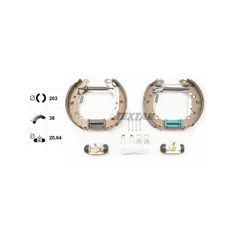 TEXTAR 84075000 Brake Shoe Set Rear for Toyota Yaris