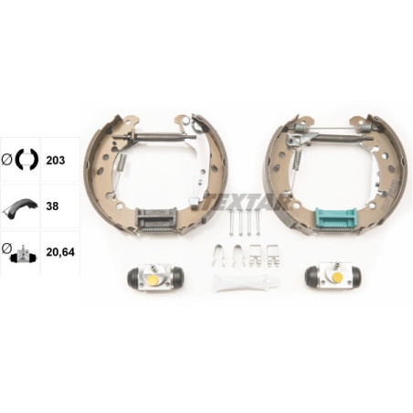 TEXTAR 84075000 Sada brzdových čeľustí zadný pre Toyota Yaris