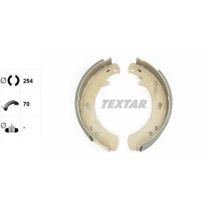 TEXTAR 91055700 Zestaw szczęk hamulcowych tył dla Land Rover Defender Discovery