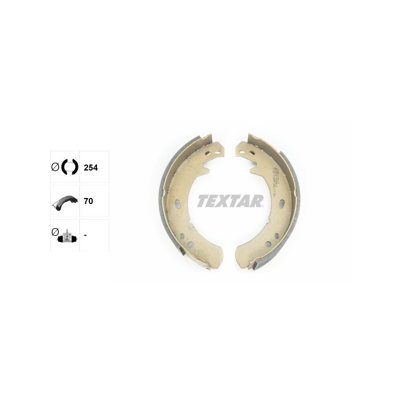 TEXTAR 91055700 Sada brzdových čeľustí zadný pre Land Rover Defender Discovery