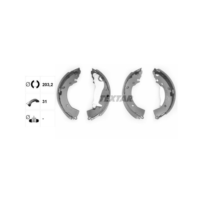 TEXTAR 91063300 Brake Shoe Set Rear for
