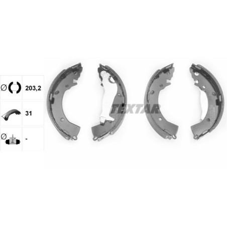 TEXTAR 91063300 Kit ganasce freno posteriore per Rio Elantra Getz Accent