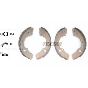 TEXTAR 91063400 Brake Shoe Set Rear for Campo Brava