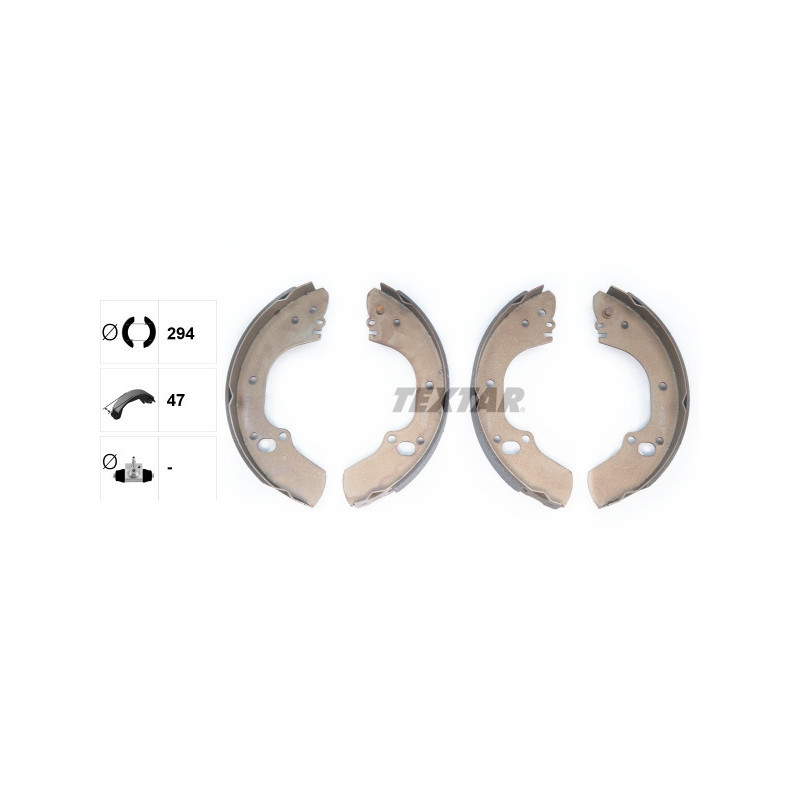 TEXTAR 91063400 Brake Shoe Set Rear for Campo Brava
