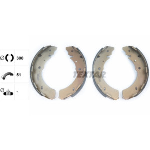 TEXTAR 91073000 Juego de zapatas de frenos trasero para L 200 D-Max Fullback Mu-X 1200
