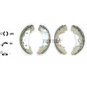 TEXTAR 91075800 Brake Shoe Set Rear for
