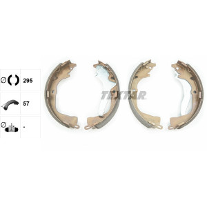 TEXTAR 91078700 Brake Shoe Set Rear for