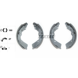 TEXTAR 91083000 Juego de zapatas de frenos trasero para Kia Picanto