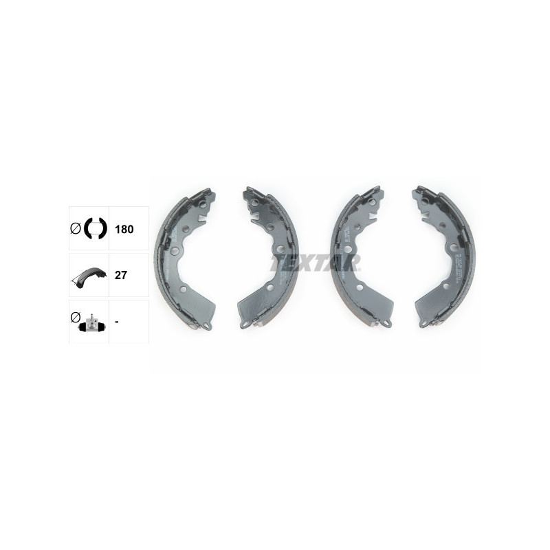 TEXTAR 91083000 Brake Shoe Set Rear for Kia Picanto