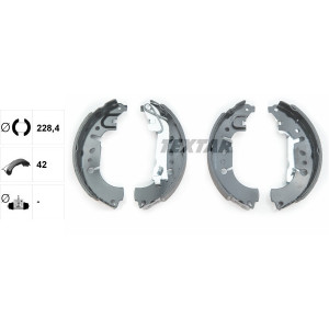 TEXTAR 91081500 Jeu de mâchoires de frein arrière pour Tipo 500L Neon