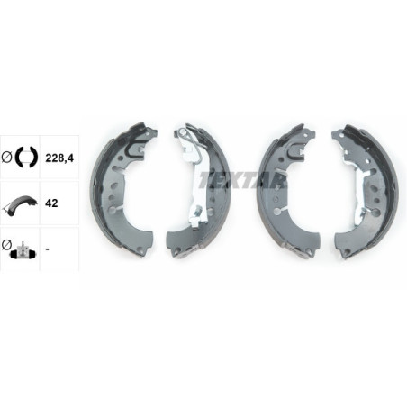 TEXTAR 91081500 Bremsbackensatz Hinten für Tipo 500L Neon